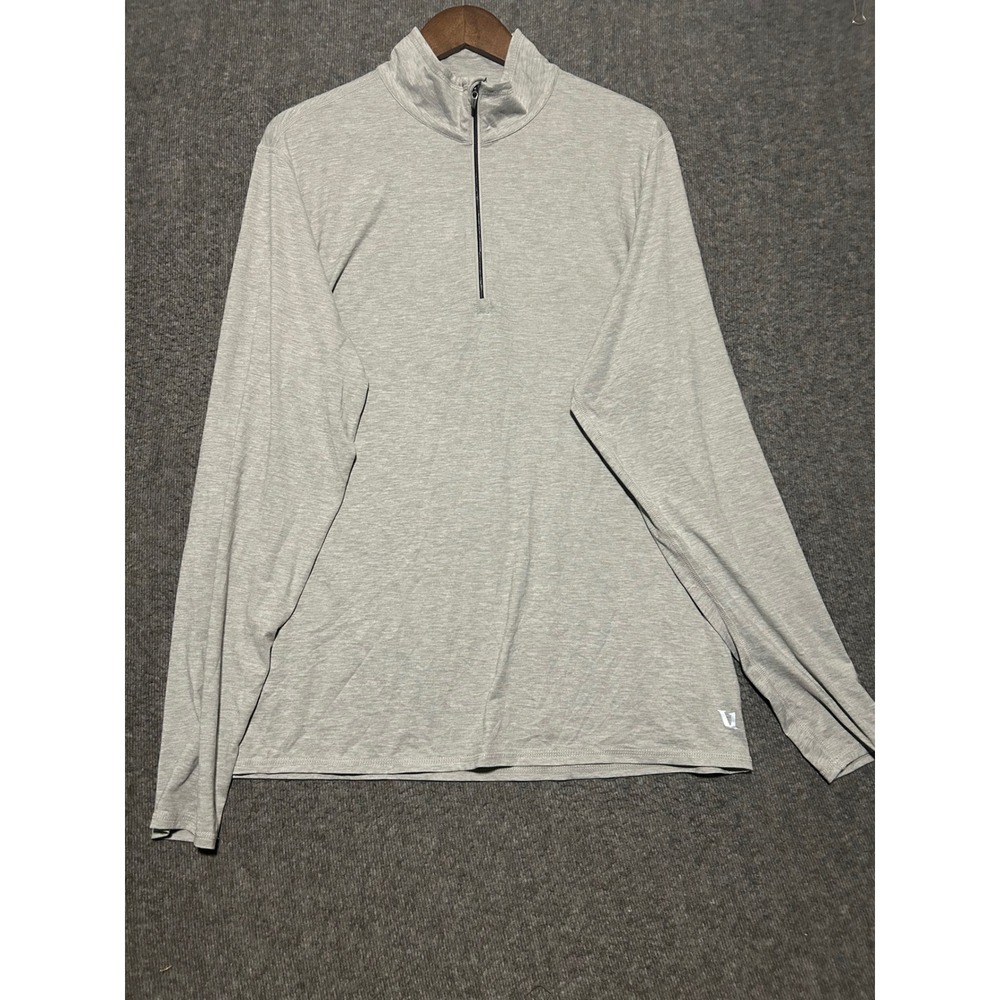 Vuori Pullover Mens XL Gray Half Zip Ease Performance 2.0 Lightweight V2001